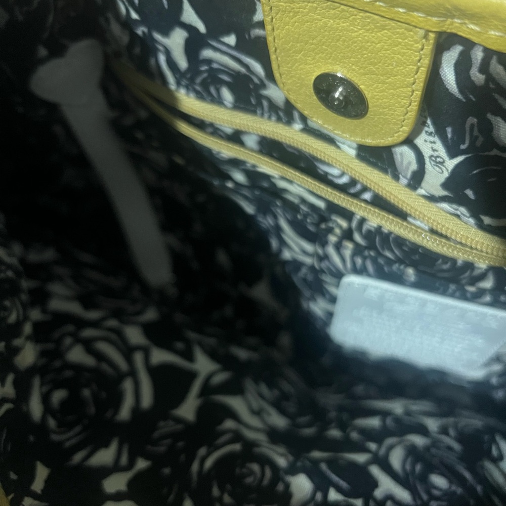 Brighton Floral Embroidered Leather Shoulder Bag in Yellow - Picture 4 of 5